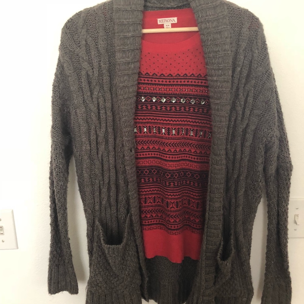 🌸 Cozy Gray Oversized Sweater 🌸